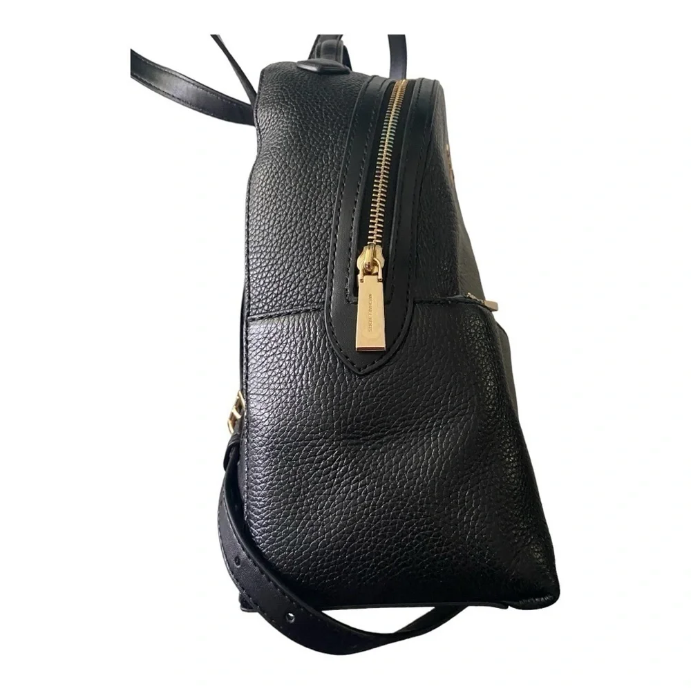 NWT-MICHAEL KORS-VALERIE-BLACK PEBBLED LEATHER BACKPACK-38F2G9VB2L